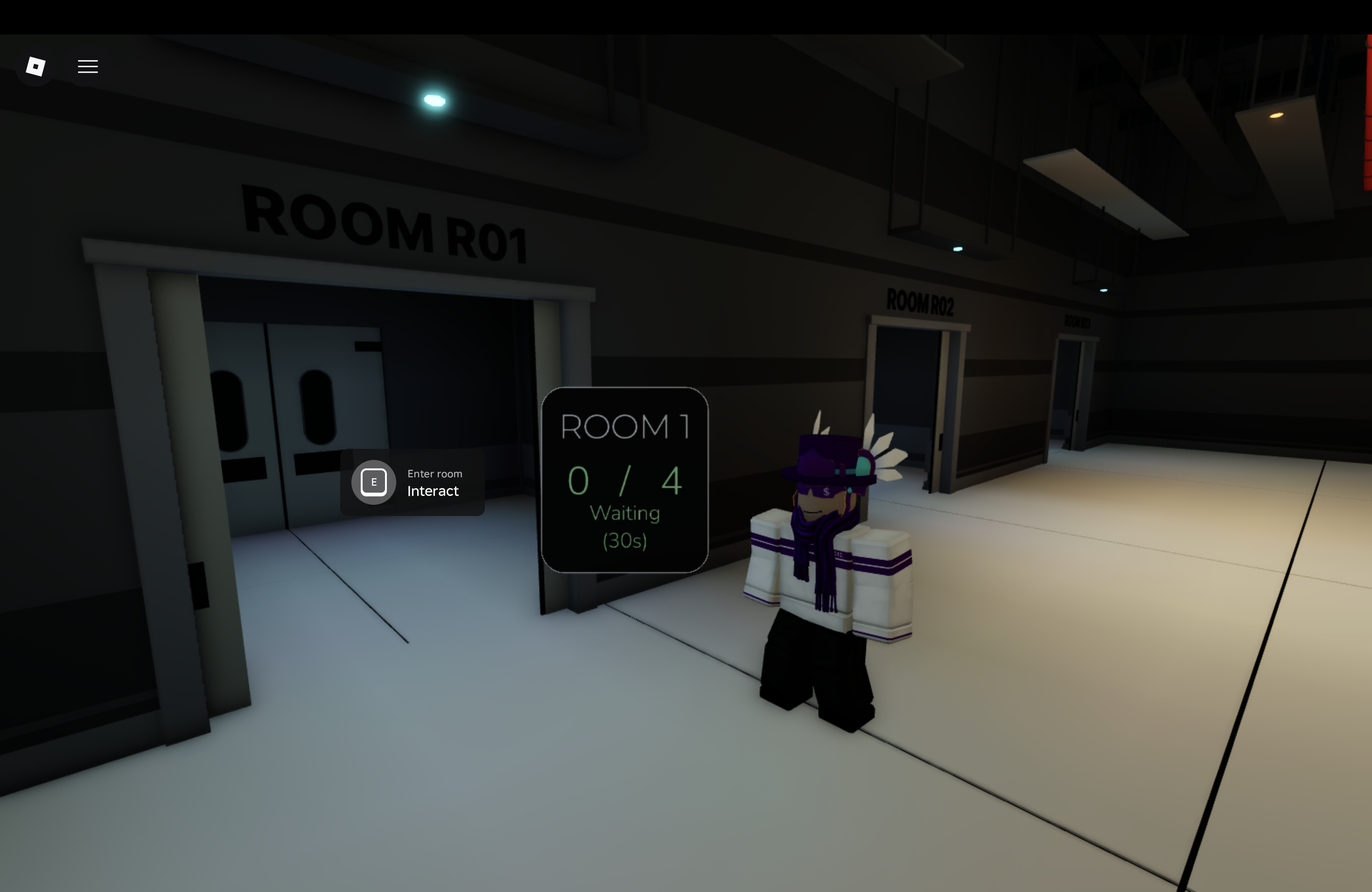 Site RECALL multiplayer lobby showing rooms and player selection panels